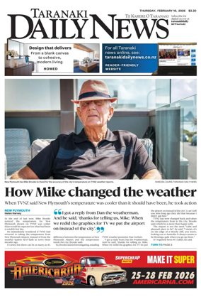 Cover of Taranaki Daily News