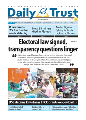 Cover of Daily Trust