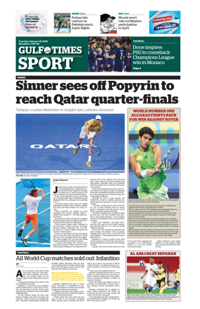 Cover of Gulf Times Sport