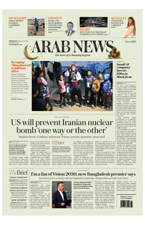 Cover of Arab News