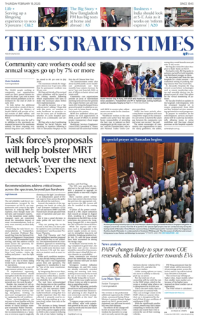 Cover of The Straits Times