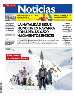 Cover of Diario de Noticias (Spain)
