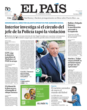 Cover of EL PAIS Euskadi