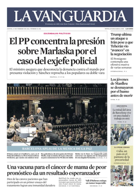 Cover of La Vanguardia