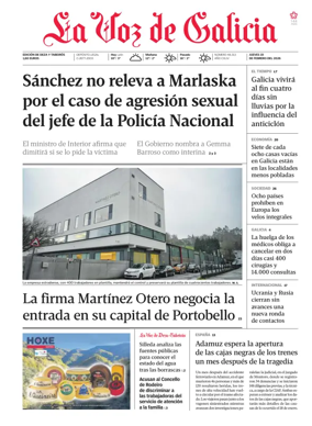 Cover of La Voz de Galicia (Deza)