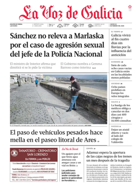 Cover of La Voz de Galicia (Ferrol)