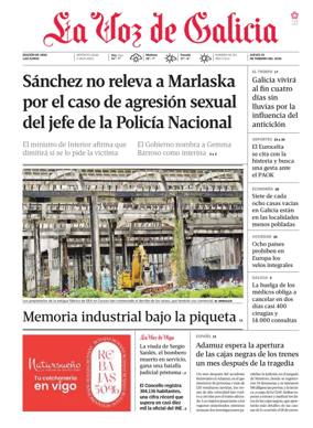 Cover of La Voz de Galicia (Vigo)