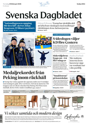 Cover of Svenska Dagbladet