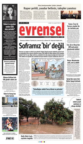 Cover of Evrensel Gazetesi