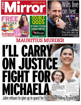 Cover of Daily Mirror (Northern Ireland)