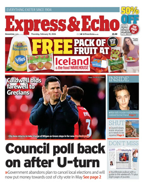 Cover of Express & Echo (City & East Devon Edition)