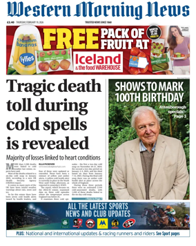 Cover of Western Morning News