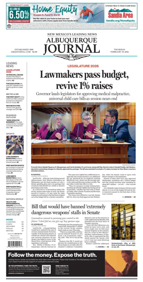 Cover of Albuquerque Journal