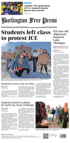 Cover of Burlington Free Press