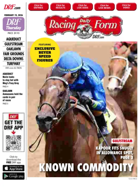 Cover of Daily Racing Form National Digital Edition