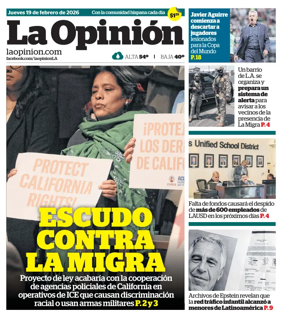 Cover of La Opinion