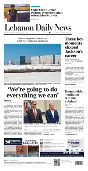 Cover of Lebanon Daily News