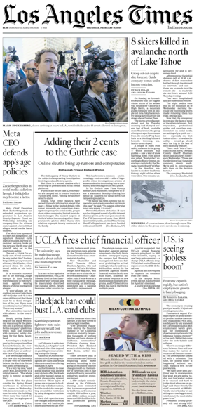 Cover of Los Angeles Times