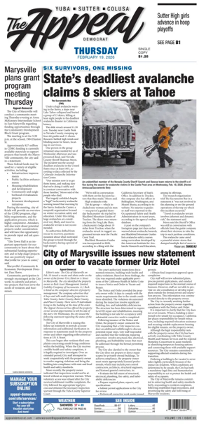 Cover of Marysville Appeal-Democrat