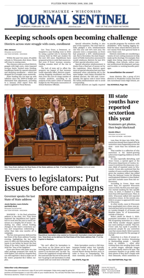 Cover of Milwaukee Journal Sentinel