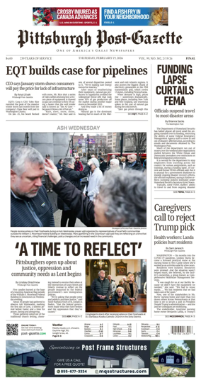 Cover of Pittsburgh Post-Gazette