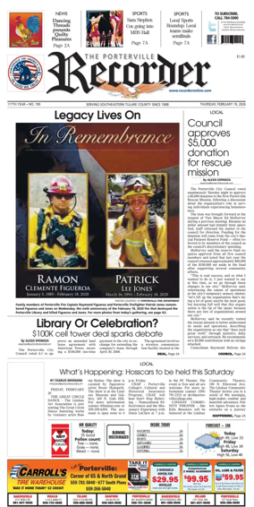 Cover of Porterville Recorder
