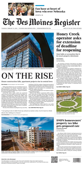 Cover of The Des Moines Register