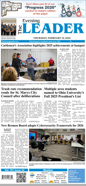 Cover of The Evening Leader