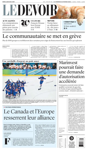 Cover of Le Devoir