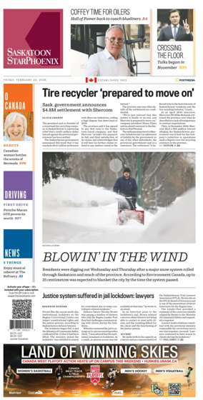 Cover of Saskatoon StarPhoenix