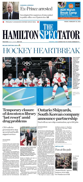 Cover of The Hamilton Spectator