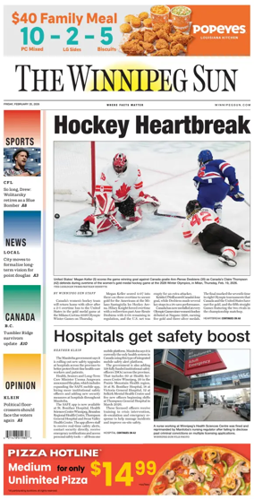 Cover of Winnipeg Sun