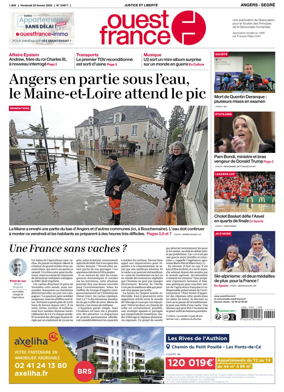 Cover of Ouest France (Angers / Segre)
