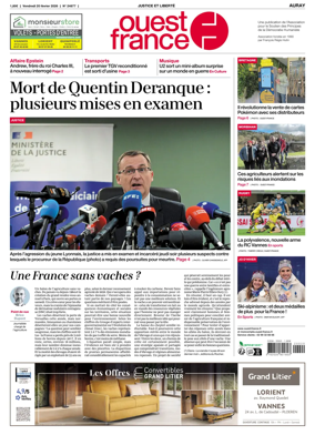 Cover of Ouest France (Auray)
