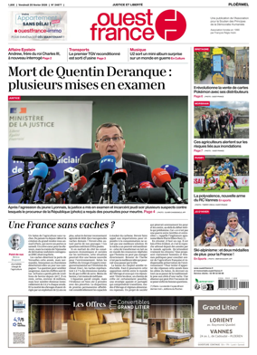 Cover of Ouest France (Ploermel)