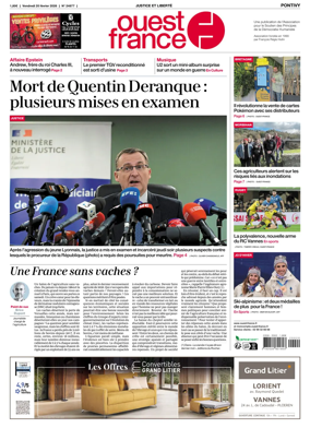 Cover of Ouest France (Pontivy)