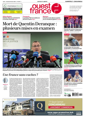 Cover of Ouest-France (Quimperle Concarneau)