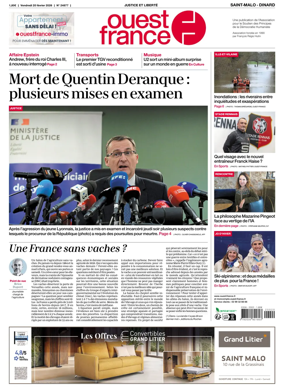 Cover of Ouest France (Saint-Malo)