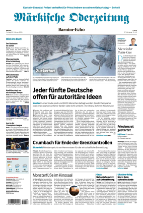 Cover of Markische Oderzeitung Bernau