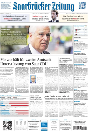 Cover of Saarbruecker Zeitung