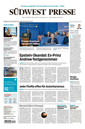 Cover of Sudwest Presse - Metzinger Uracher Volksblatt - Der Ermstalbote