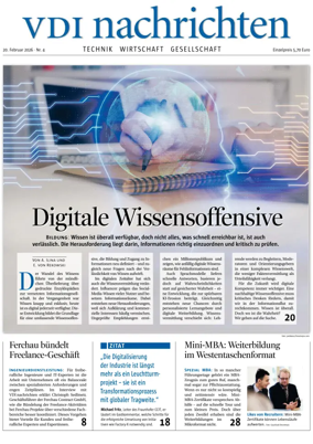 Cover of VDI Nachrichten