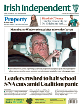 Cover of Irish Independent