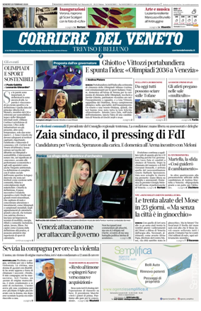 Cover of Corriere del Veneto (Treviso e Belluno)