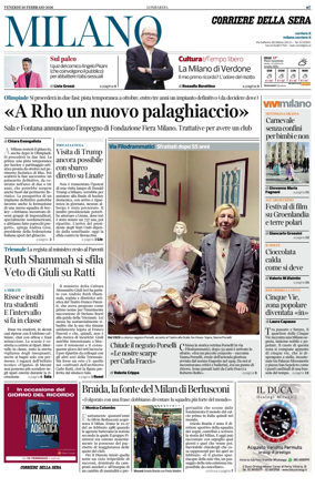 Cover of Corriere della Sera (Milano)