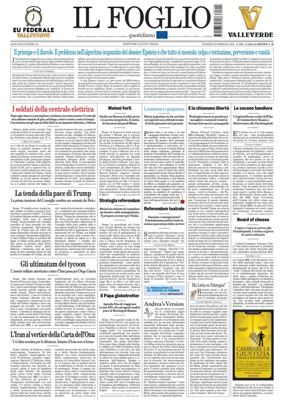 Cover of Il Foglio Quotidiano
