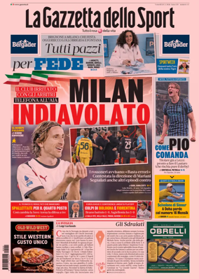 Cover of La Gazzetta dello Sport