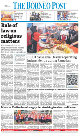 Cover of The Borneo Post (Sarawak)