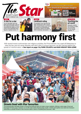 Cover of The Star Malaysia