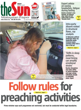 Cover of The Sun (Malaysia)